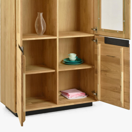 Drevená dubová 2 dverová vitrína, Budapest