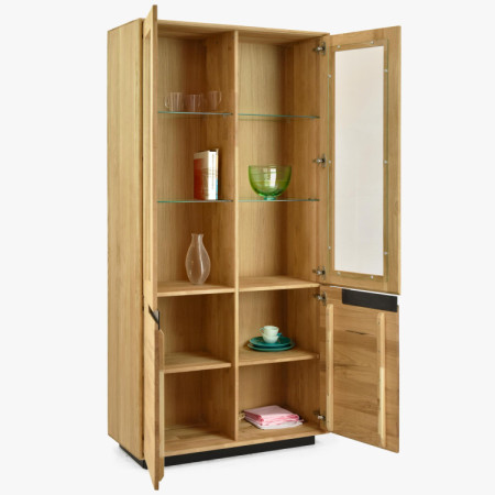 Drevená dubová 2 dverová vitrína, Budapest