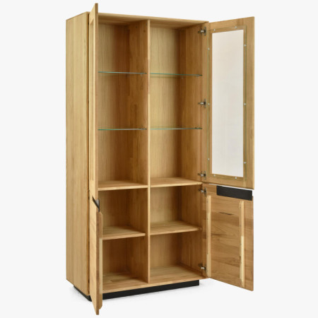 Drevená dubová 2 dverová vitrína, Budapest