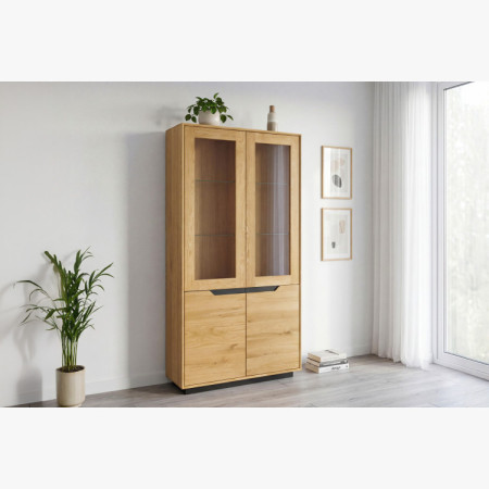 Drevená dubová 2 dverová vitrína, Budapest