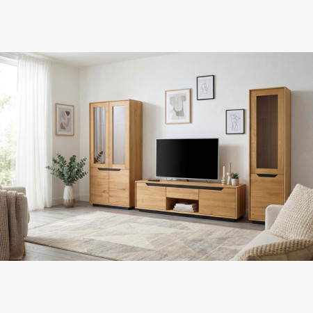 Drevená dubová 2 dverová vitrína, Budapest