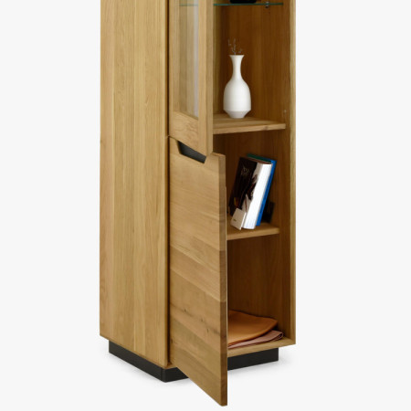 Drevená dubová 1-dverová vitrína, Budapest