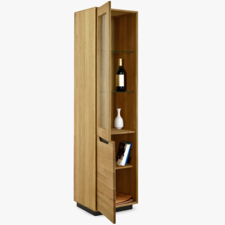 Drevená dubová 1-dverová vitrína, Budapest