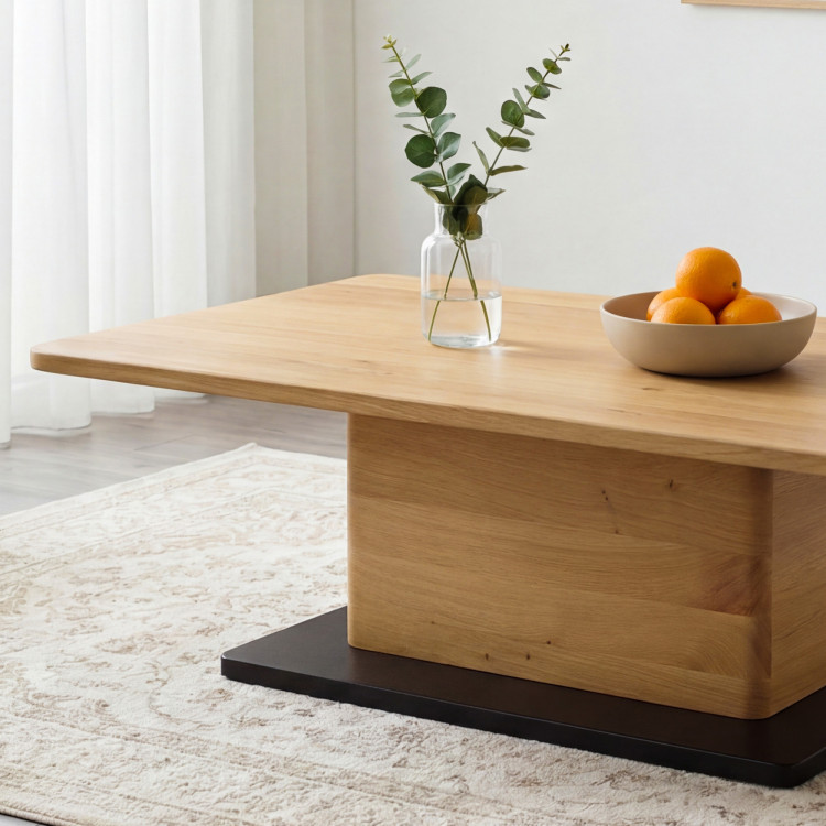 Dubový konferenčný stolík na jednej nohe