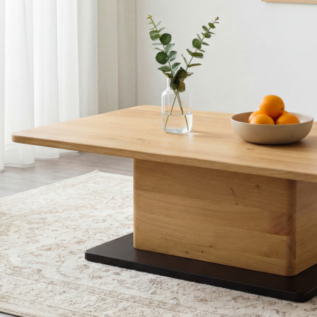 Dubový konferenčný stolík na jednej nohe