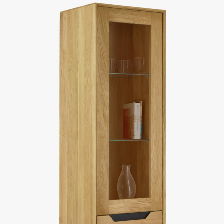 Drevená dubová 1-dverová vitrína, Budapest