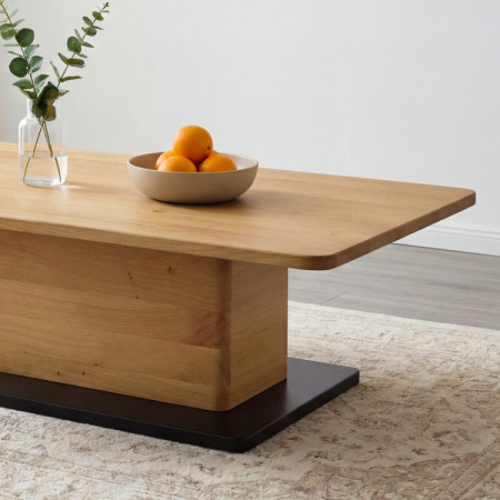 Dubový konferenčný stolík na jednej nohe