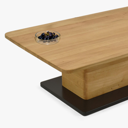 Dubový konferenčný stolík na jednej nohe