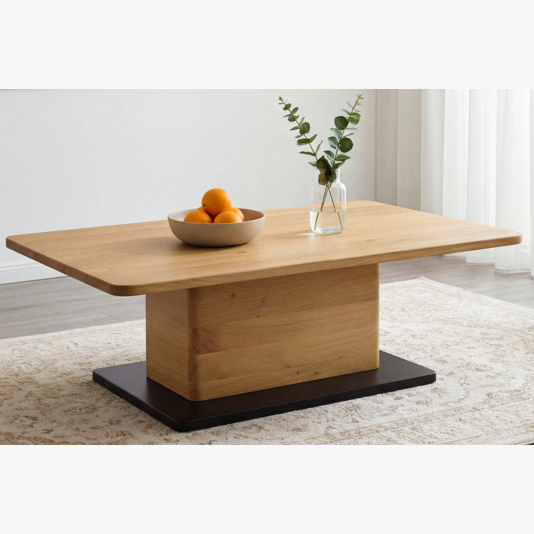 Dubový konferenčný stolík na jednej nohe