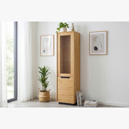 Drevená dubová 1-dverová vitrína, Budapest