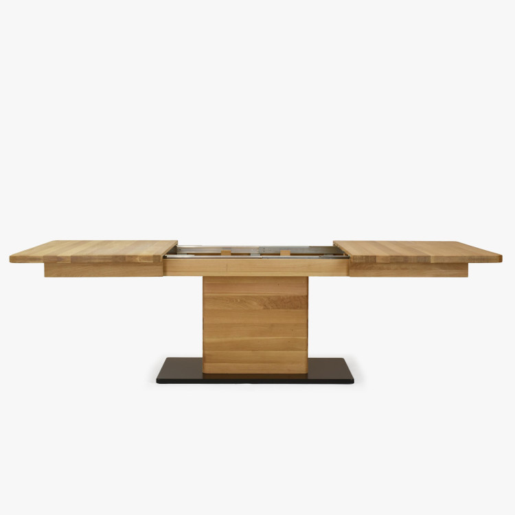 Dubový rozkladací jedálenský stôl na jednej nohe