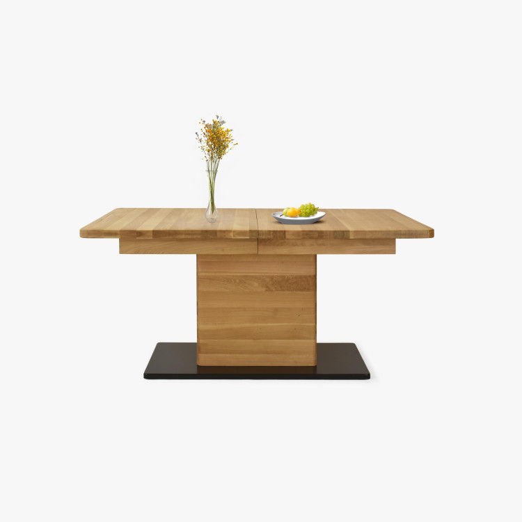 Dubový rozkladací jedálenský stôl na jednej nohe