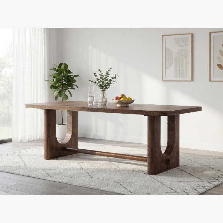 Designový jedálenský stôl 220 cm v farbe orech