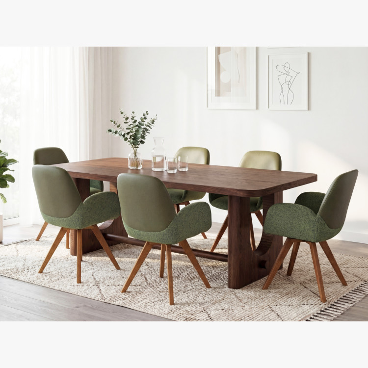 Designový jedálenský stôl 220 cm v farbe orech