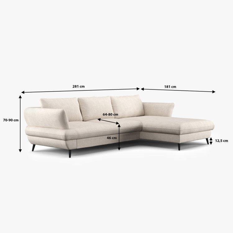 Rohová sedačka BALOU - Pravý roh