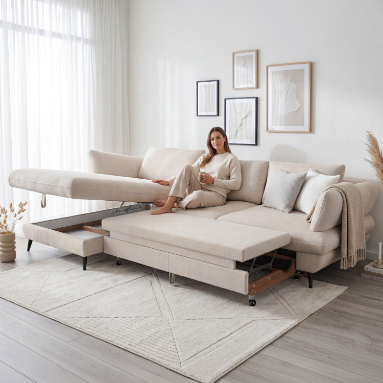 Rohová sedačka BALOU - ľavý roh