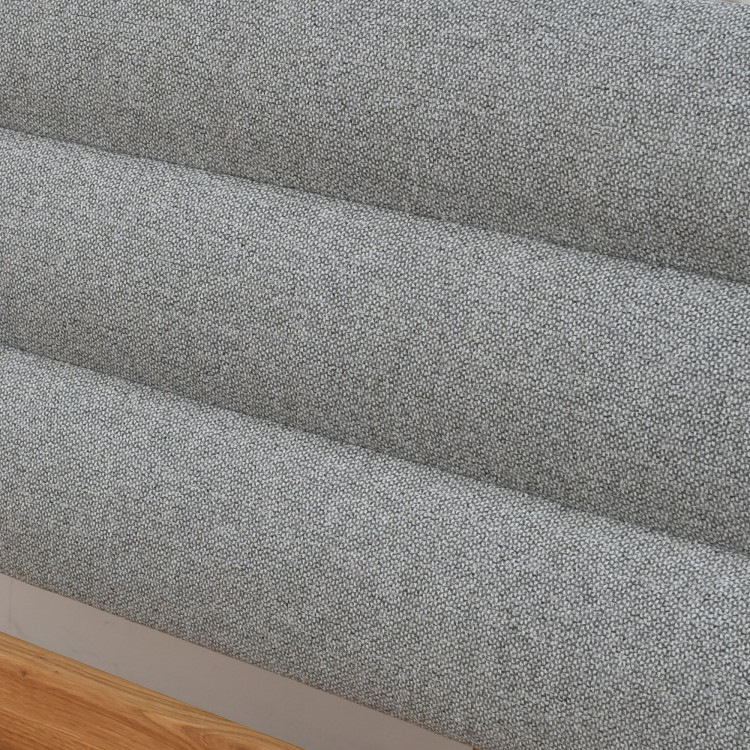 Dubová posteľ z trámov 180 x 200 cm - čelo z látky