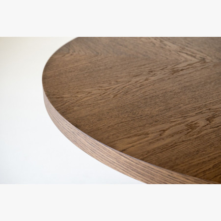 Designový okrúhly rozkladací stôl 130 cm v farbe orech