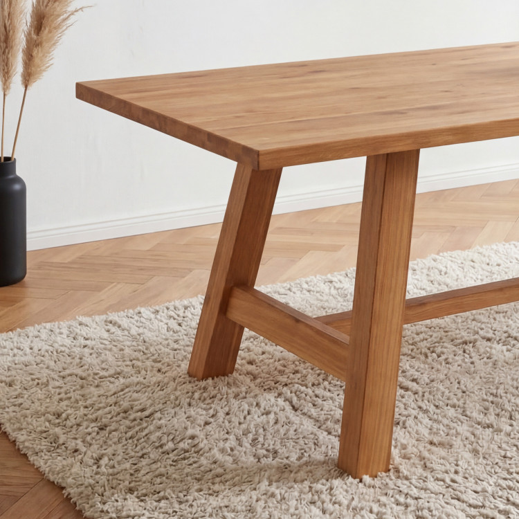 Jídelní stôl z dubového dreva 220 x 100 cm obdĺžnikový