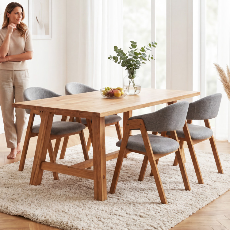 Jídelní stôl z dubového dreva 220 x 100 cm obdĺžnikový