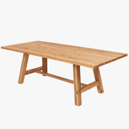 Jídelní stôl z dubového dreva 220 x 100 cm obdĺžnikový