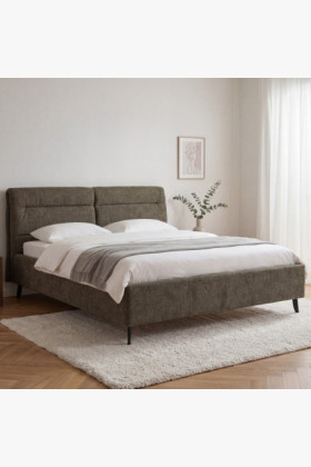 Čalúnená posteľ s úložným priestorom tmavozelená, 160 x 200 cm