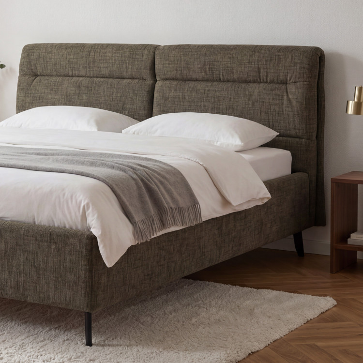 Čalúnená posteľ s úložným priestorom tmavozelená, 160 x 200 cm