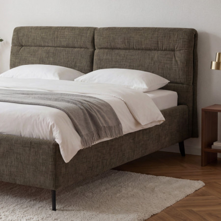 Čalúnená posteľ s úložným priestorom tmavozelená, 160 x 200 cm