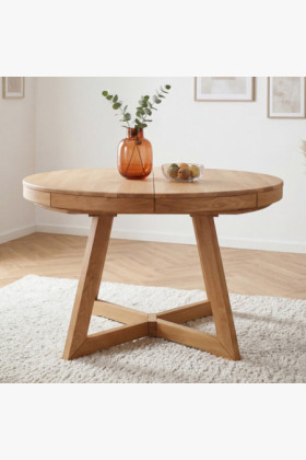 Dubový rozkladací jedálenský stôl Valencia 120–200 cm