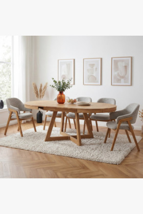 Dubový rozkladací jedálenský stôl Valencia 120–200 cm 2