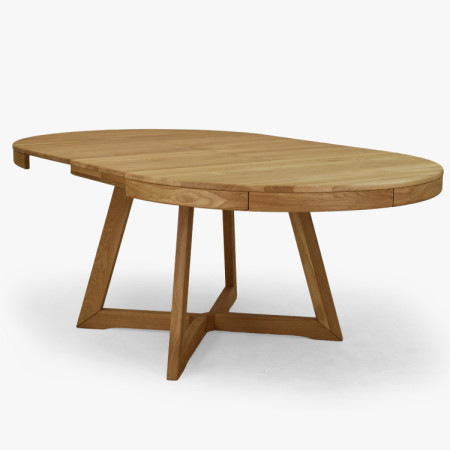 Dubový rozkladací jedálenský stôl Valencia 120–200 cm