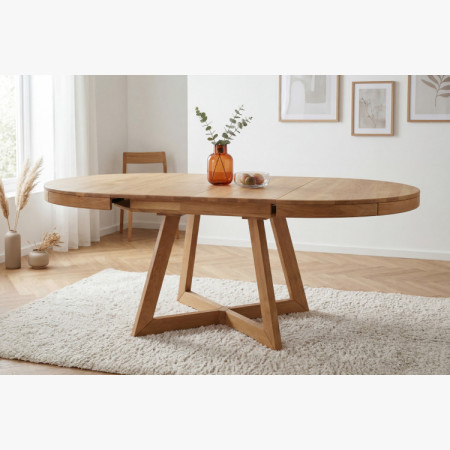 Dubový rozkladací jedálenský stôl Valencia 120–200 cm