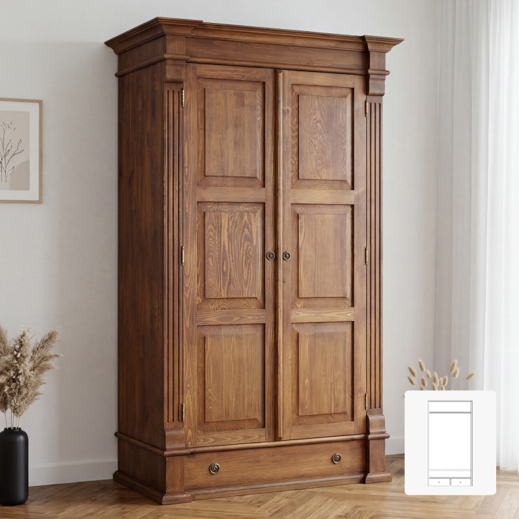 ŠATNÁ SKRIŇ PRESTIGE (D-SAW-67 A) HNEDÝ LAK