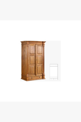 ŠATNÁ SKRIŇ PRESTIGE (D-SAW-67 A) HNEDÝ LAK 2