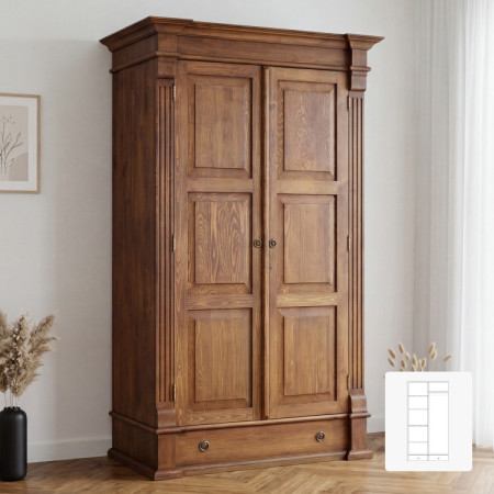 ŠATNÁ SKRIŇ PRESTIGE (D-SAW-67 C) HNEDÝ LAK