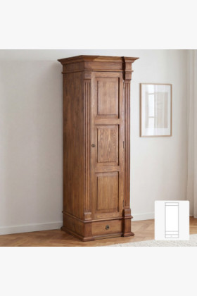 ŠATNÍKOVÁ SKRIŇ PRESTIGE (D-SAW-66A) HNEDÝ LAK