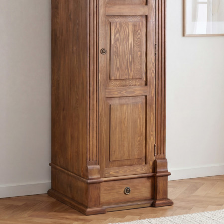 ŠATNÍKOVÁ SKRIŇ PRESTIGE (D-SAW-66A) HNEDÝ LAK