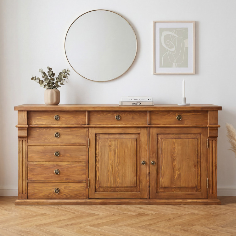 KOMODA Z DREVA PRESTIGE (D-COM-69) HNEDÝ LAK