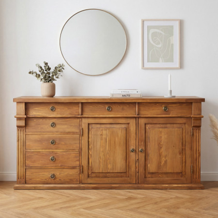 KOMODA Z DREVA PRESTIGE (D-COM-69) HNEDÝ LAK