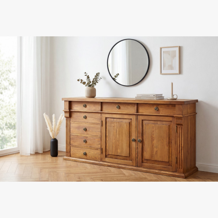 KOMODA Z DREVA PRESTIGE (D-COM-69) HNEDÝ LAK