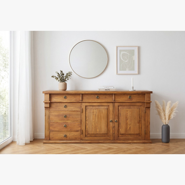 KOMODA Z DREVA PRESTIGE (D-COM-69) HNEDÝ LAK