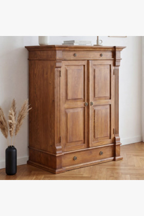 PRÁDLOVNÍK Z DREVA PRESTIGE (D-BIL-66)  HNEDÝ LAK