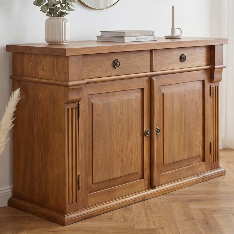 KOMODA Z DREVA PRESTIGE (COM-64)  HNEDÝ LAK