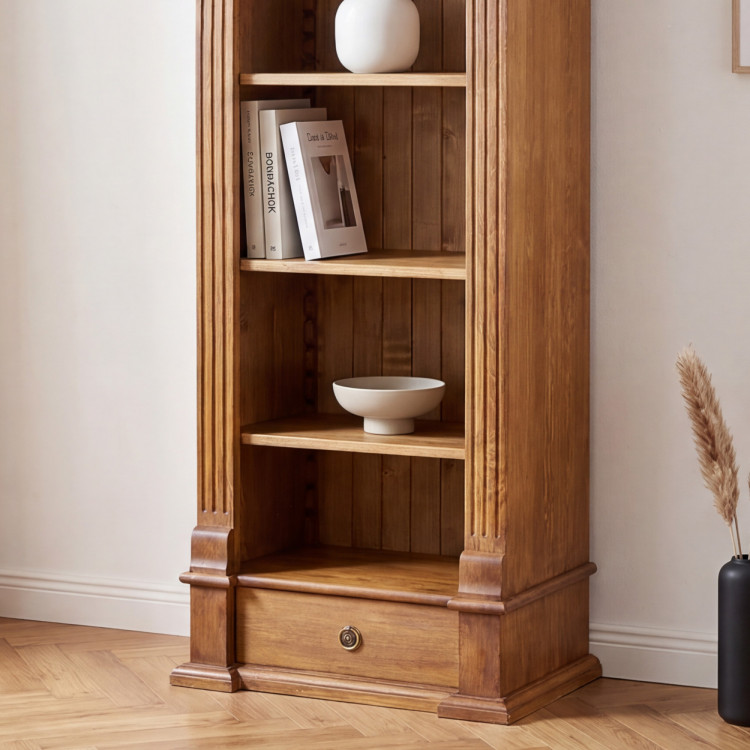 REGÁL NA KNIHY PRESTIGE (D-REG-60) HNEDÝ LAK