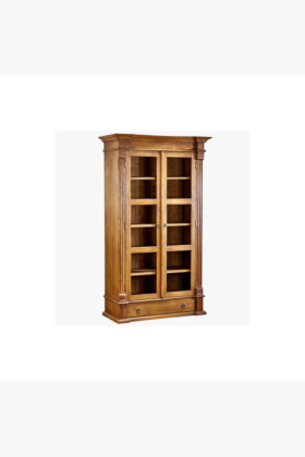 KNIŽNICA S DVERE PRESTIGE, HNEDÝ LAK 2