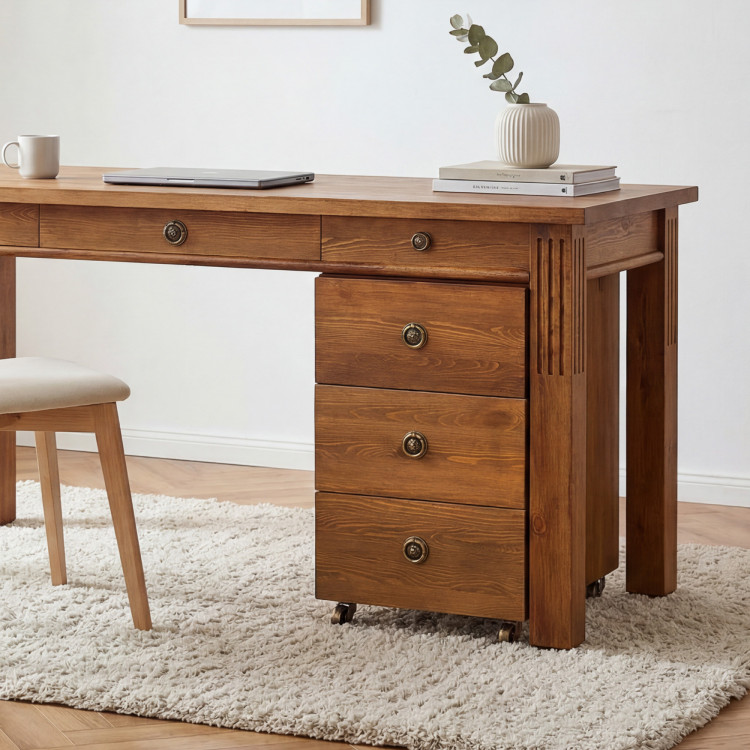 PC STÔL PRESTIGE (D-BIR-61), HNEDÝ LAK