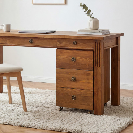 PC STÔL PRESTIGE (D-BIR-61), HNEDÝ LAK