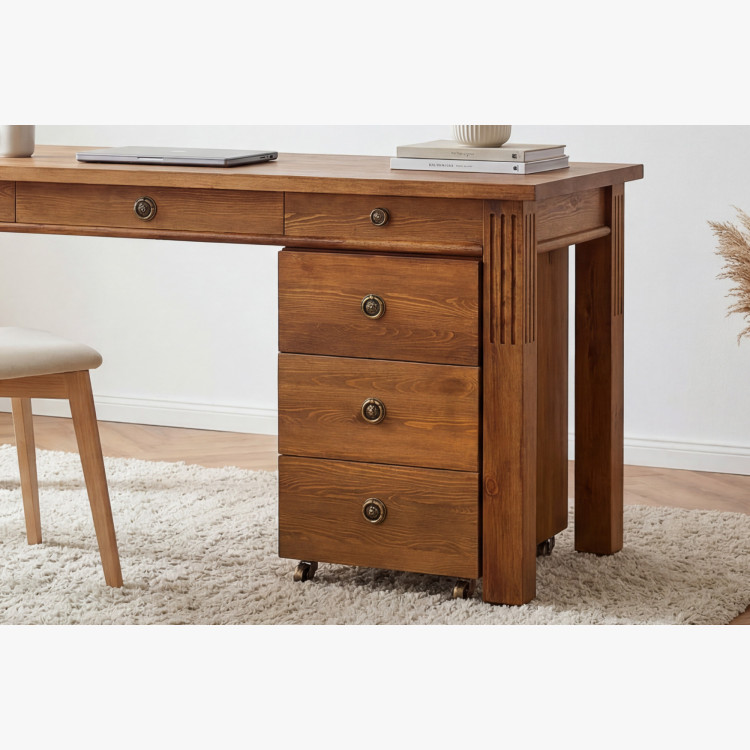 PC STÔL PRESTIGE (D-BIR-61), HNEDÝ LAK