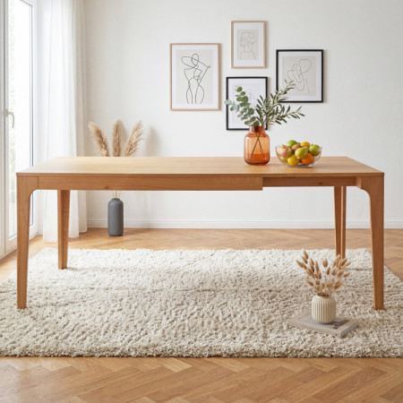 Rozkladací drevený stôl - dubový 140-190 cm