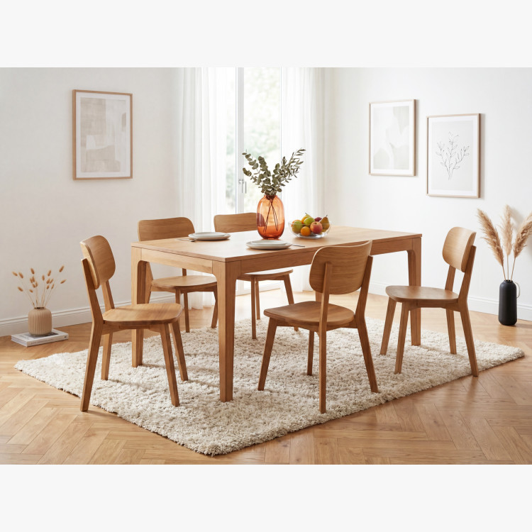 Rozkladací drevený stôl - dubový 140-190 cm